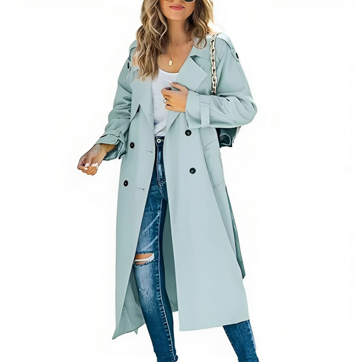 Le Manteau Trench Double Boutonnage Chic pour Femmes