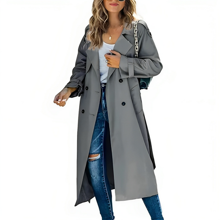 Le Manteau Trench Double Boutonnage Chic pour Femmes