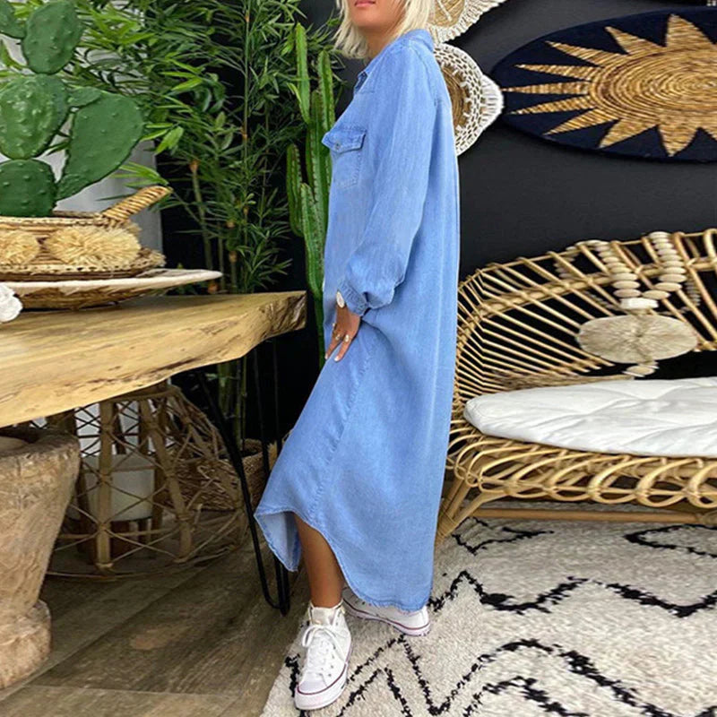 Robe en Jean Femme Unie