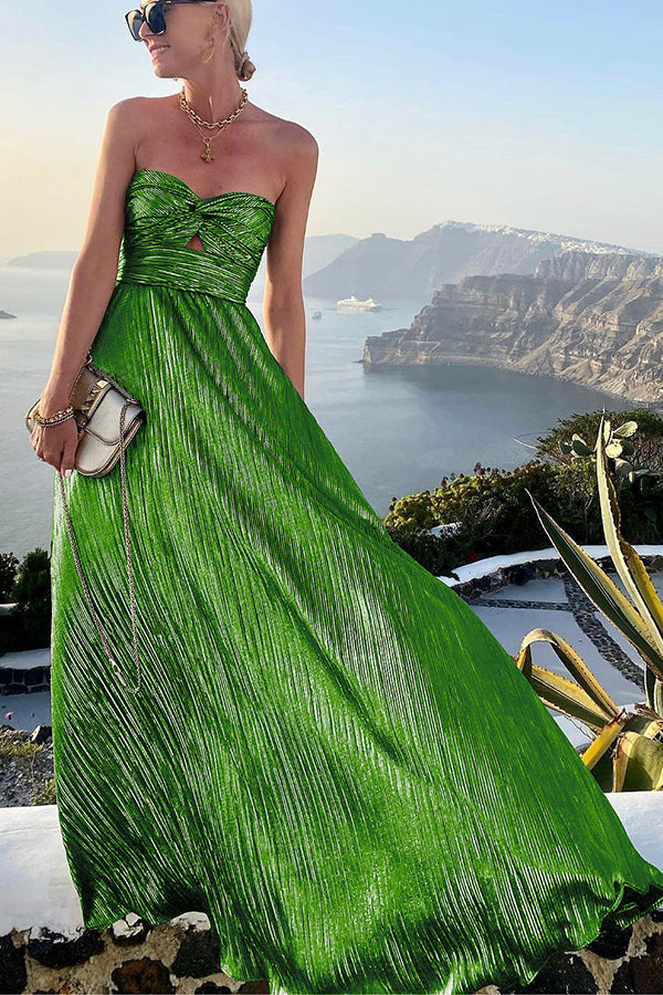 Robe Maxi Décontractée à Épaules Dénudées pour Femmes