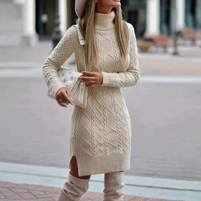 Chic Robe Tricotée d'Hiver