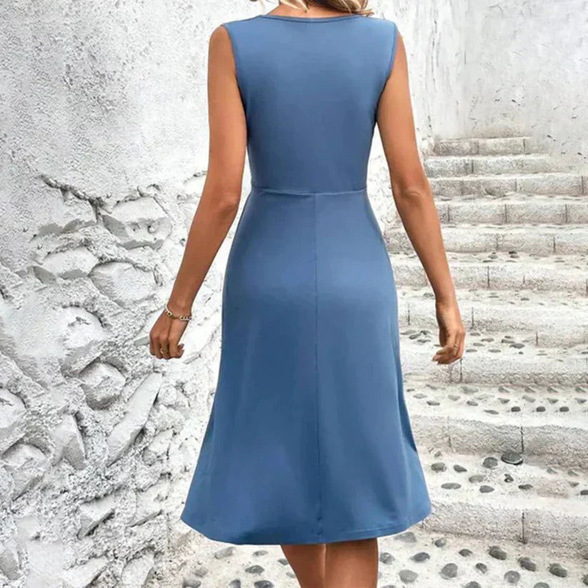 Robe Midi Femme Longue au Genou pour l'Été