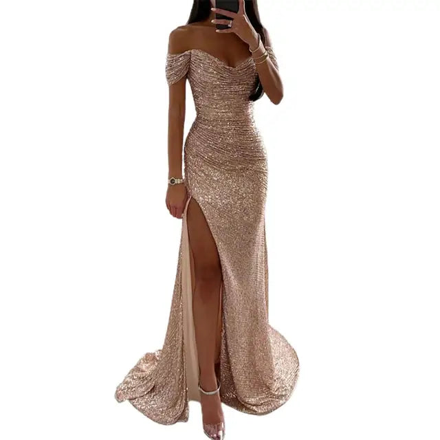 Robe de Soirée Élégante à Décolleté en V