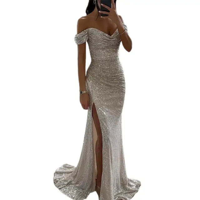 Robe de Soirée Élégante à Décolleté en V