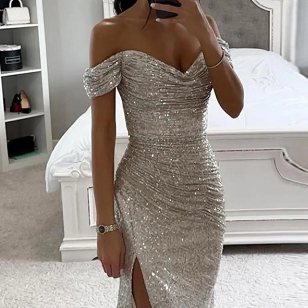 Robe de Soirée Élégante à Décolleté en V