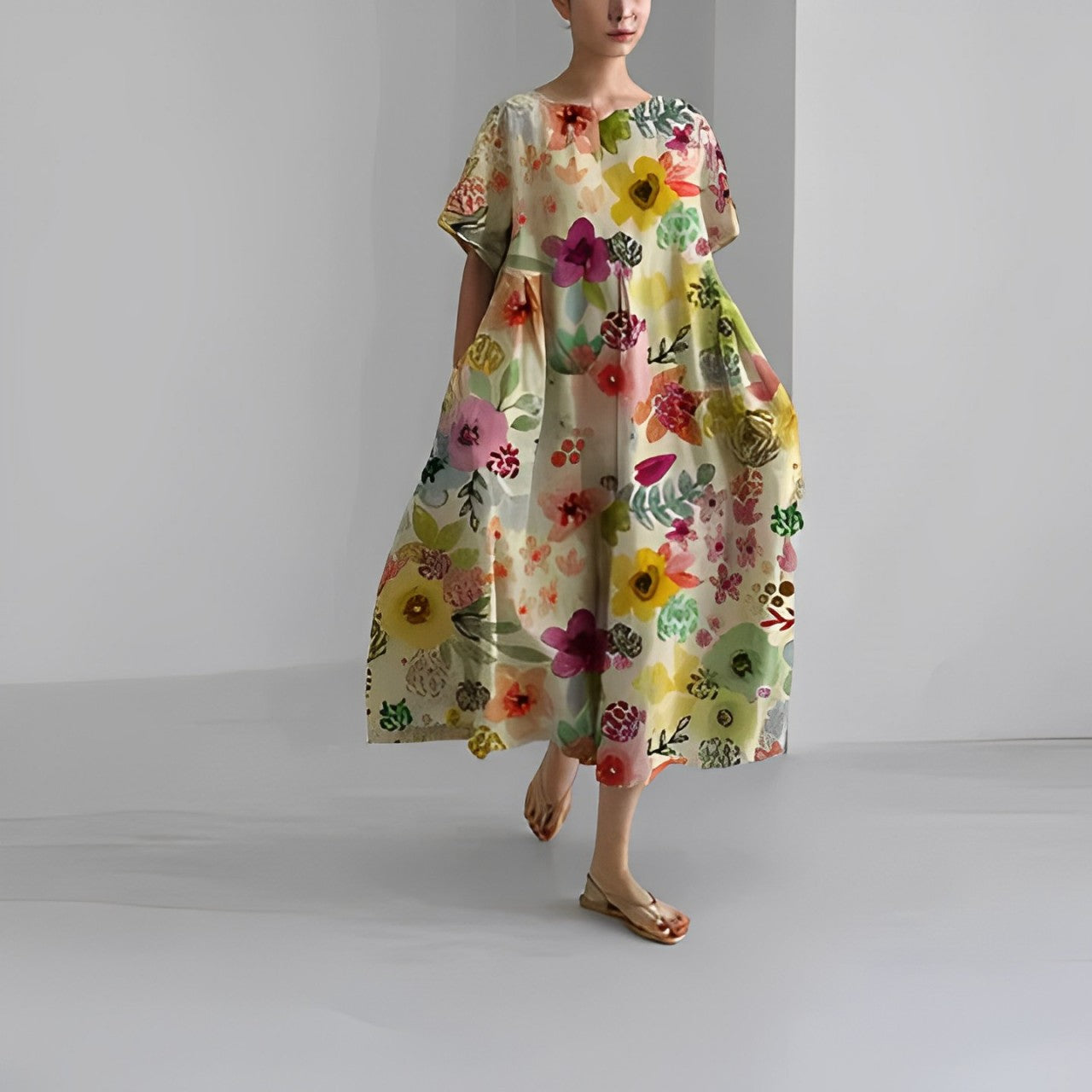 Robe florale bohème chic