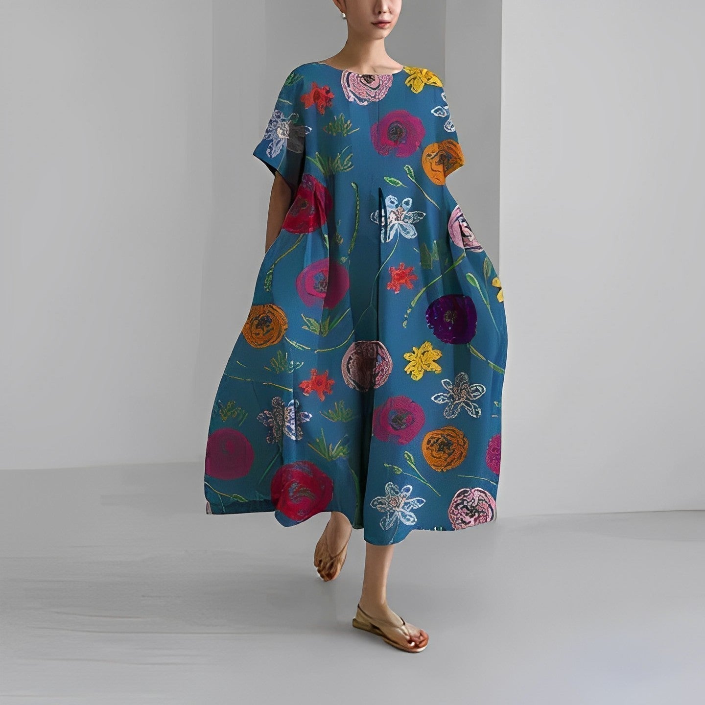Robe florale bohème chic