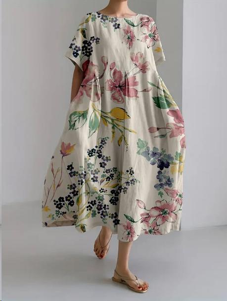Robe Florale aux Couleurs Vives