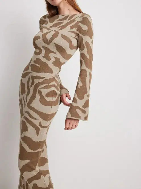 Stacey - Élégante Robe Maxi à Motif Floral