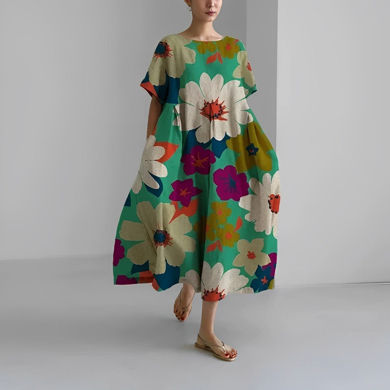 Robe florale bohème chic